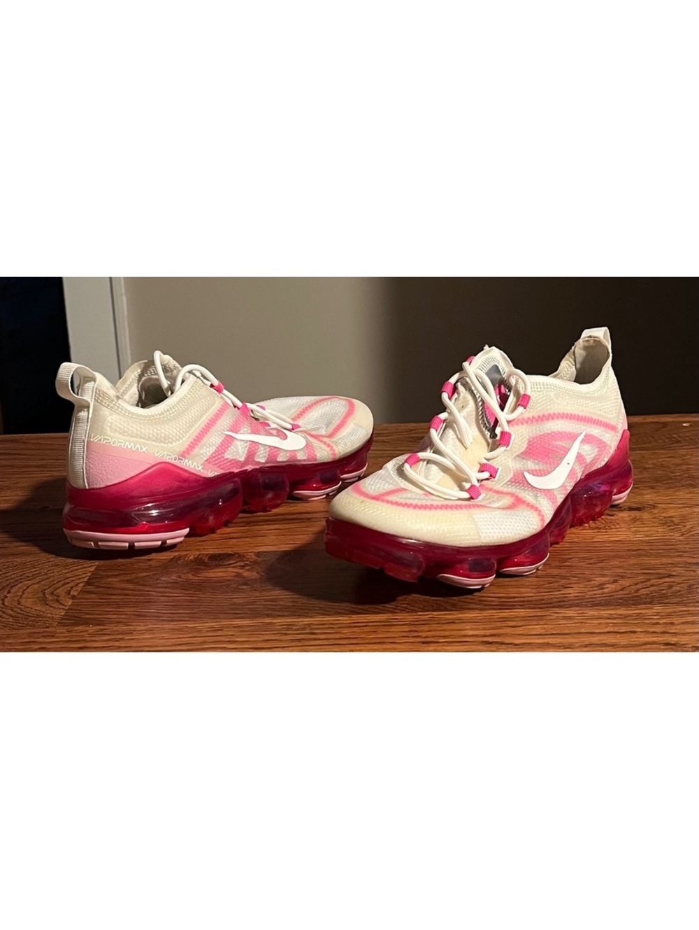 Nike Air VaporMax 2019 Summit White Pink Rise Size 9.5